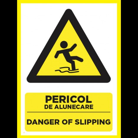 Placute pentru pericol de alunecare danger of slipping