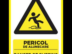 Placute pentru pericol de alunecare danger of slipping